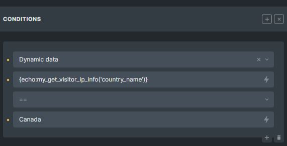 How to check visitor country on Bricks Builder